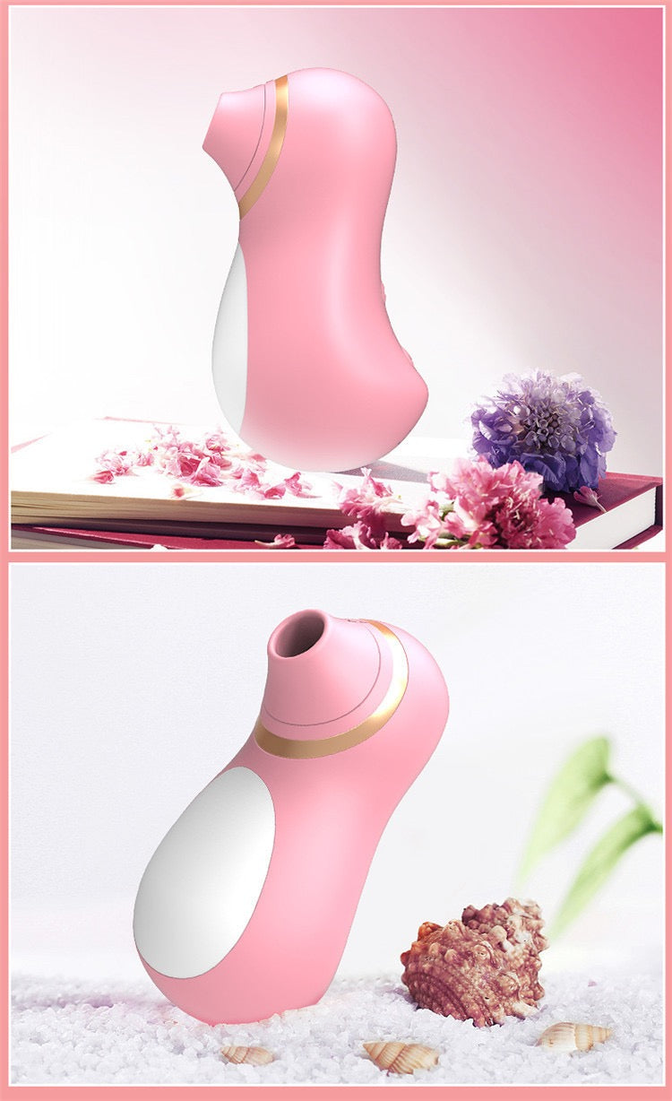 Shuangmi Little Penguin Suction Device Female Masturbator Sucking Breast Pump Pussy Licking Device-FM008