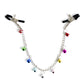 Sex toy sex toy with chain, short nipple clamp, flirting, colorful multi-bells