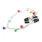 Sex toy sex toy with chain, short nipple clamp, flirting, colorful multi-bells