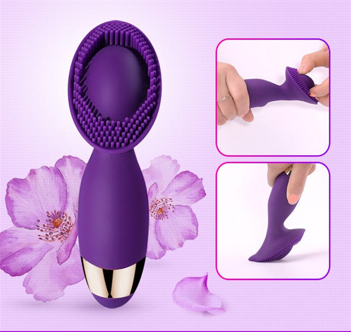 Silicone Head Massager Multi-function Electric Waterproof Cleansing Nipple Sucking Clitoral Vibrator body Massage Brush