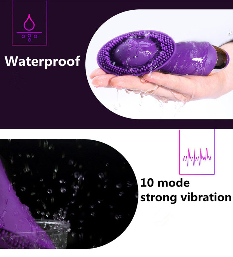 Silicone Head Massager Multi-function Electric Waterproof Cleansing Nipple Sucking Clitoral Vibrator body Massage Brush