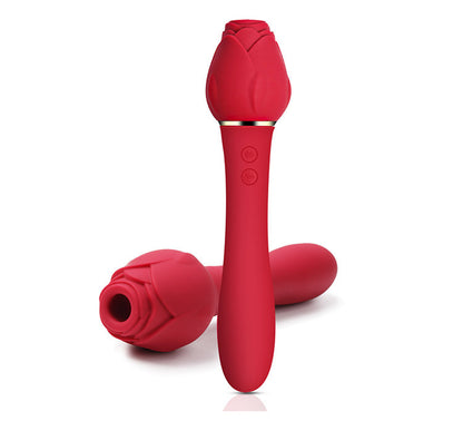 New handle rose female g-spot masturbation sucker adult sex products AV vibrator